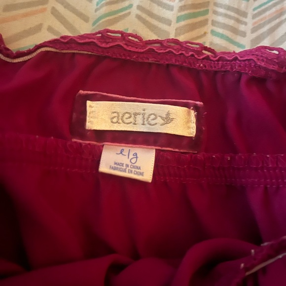 Aerie Burgundy Sleepwear Set - Picture 3 of 4